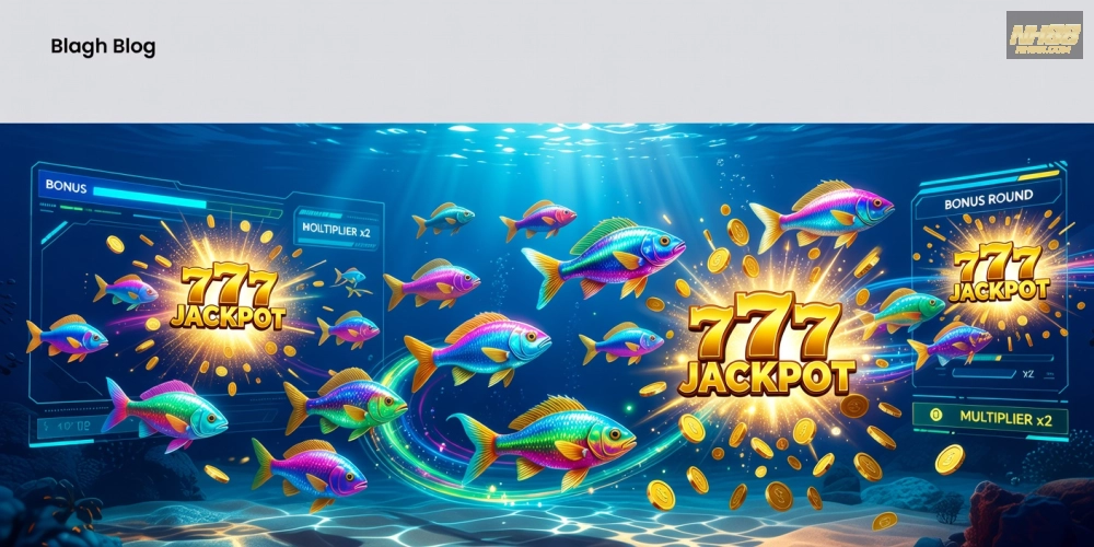 Hình minh họa trò chơi bắn cá nổ hũ nh88 với đồ họa sống động và jackpot hấp dẫn