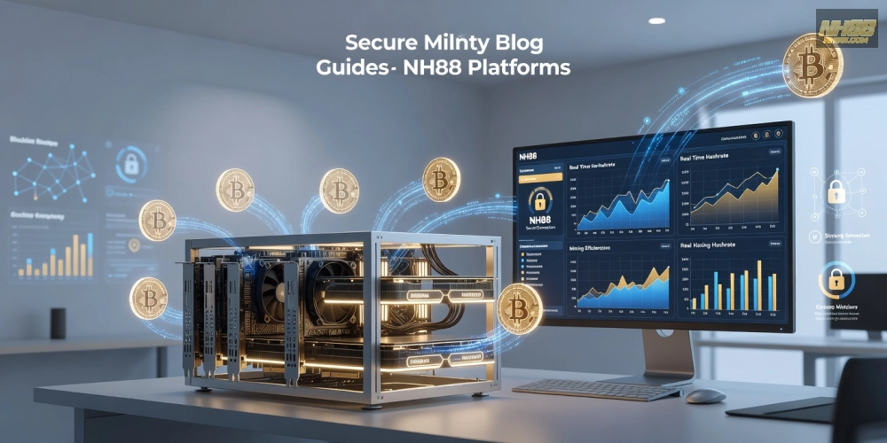 Minh họa khái niệm hướng dẫn đào Bitcoin trên nền tảng NH88 một cách rõ ràng và dễ hiểu.
