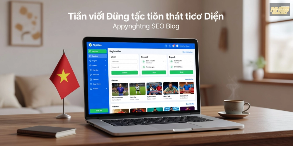 Minh họa khái niệm hướng dẫn sử dụng NH88 qua giao diện nền tảng cá cược trực tuyến